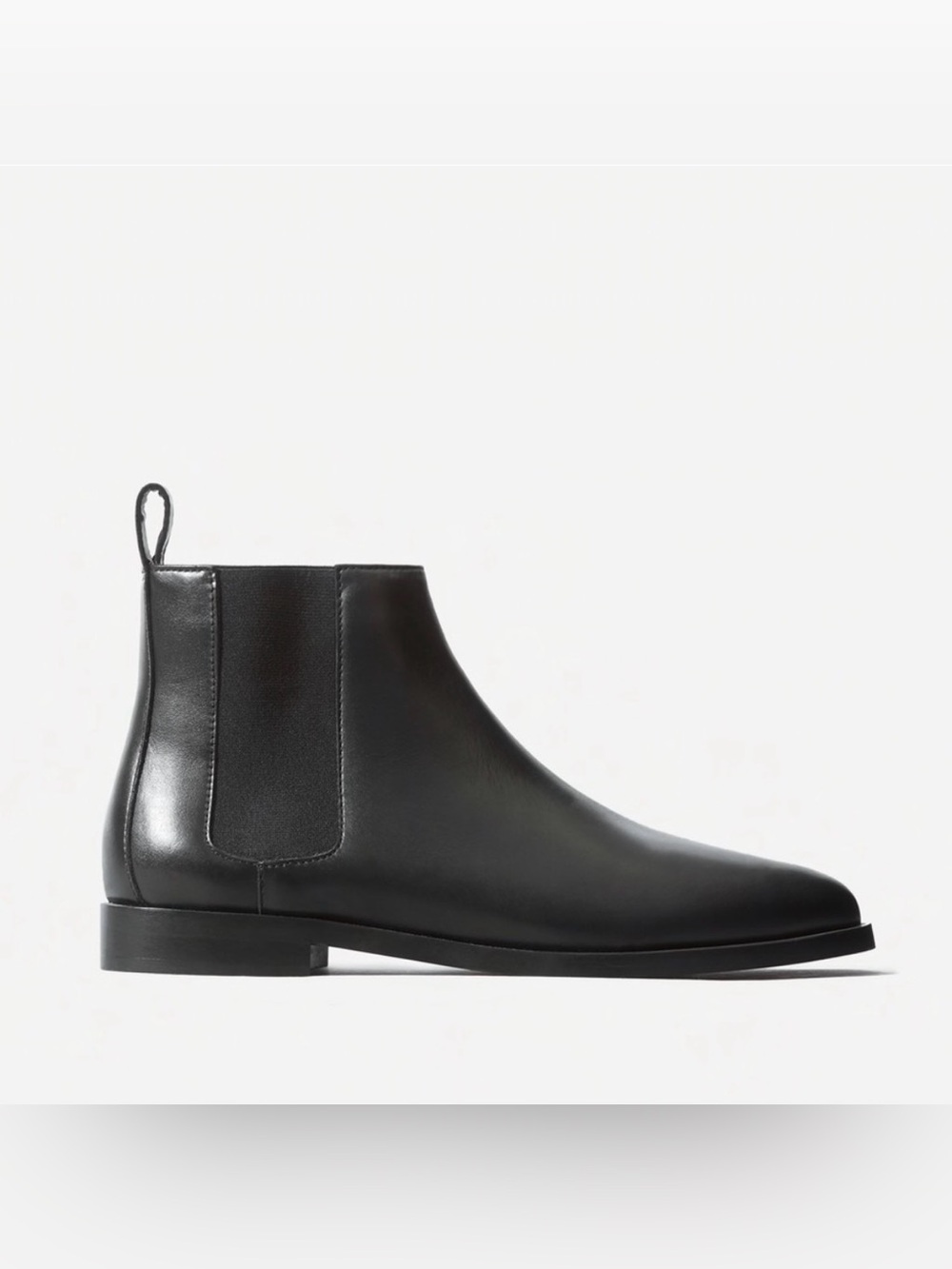 Everlane Black Leather Chelsea Ankle Boots Size 7.5